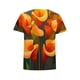 thumbnail image 4 of Camisas de Manga Larga para las Mujeres Suelto Ajuste Impreso Verano Sexy Cuello Redondo Superior, Poliéster Regular, 4 of 5