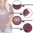 thumbnail image 5 of XCHQRTI Women's Dragonfly Tee Shirts Plus Size Graphic Tshirts Flower Oversized Tops with Dragonflies Short Sleeve, 5 of 10