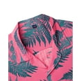 thumbnail image 2 of Alimens & Gentle Mens Cotton Short Sleeve Hawaiian Shirts Sunset Holiday Shirt Leaf Pattern, 2 of 5