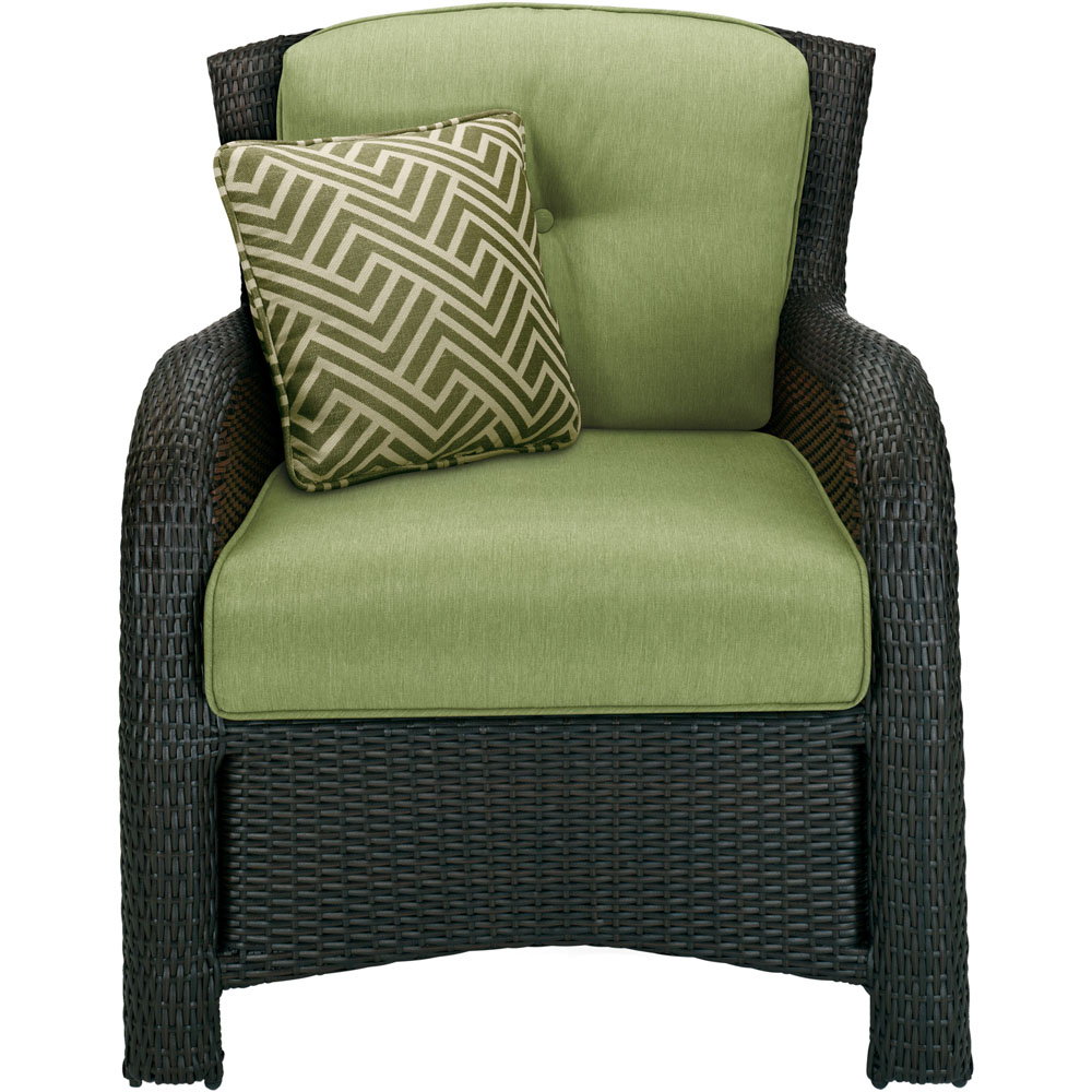 Hanover Strathmere 6-Piece Wicker and Steel Outdoor Conversation Set, Cilantro Green - image 5 of 18