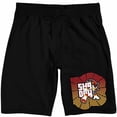 thumbnail image 5 of Sonic The Hedgehog Shadow In Hedgehog Head Adult Black Sleep Pajama Shorts-XXL, 5 of 7