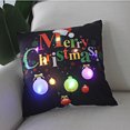 thumbnail image 3 of Funda de cojín navideña con luces LED de 45 cm, funda de almohada luminosa con luces, decoración navideña 2023 para el hogar, decoración navideña de Año Nuevo, 3 of 5