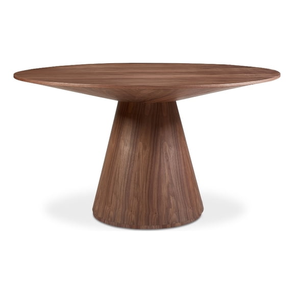 Moe's Home Collection Otago 54" Round Walnut Veneer/MDF Dining Table in Brown