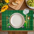 thumbnail image 4 of Saint Patrick's Day Placemats Set of 4, Spring Green Truck Lucky Grasses Check Placemats for Dining Table, Place Mats for Kitchen Tabletop, Waterproof Wipeable Dining Table Mats Set, 4 of 9