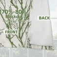 thumbnail image 5 of Driftaway Tree Branch Linen Lined Valance Double Layer Thermal Insulated Blackout Valances 3 Inch Rod Pocket Short Window Valance for Living Room Bathroom 52 Inch by 14 Inch Loden Green, 5 of 8
