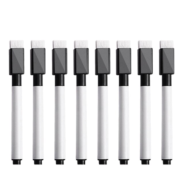 WIFKLSIIPG 8PCS 24 PCS Colored Suit Black Suit Fine Headed Black Marker Pen with Cap and Eraser for Boards Whiteboards Back to School Season Stationery for The New Term Drawing 3ml