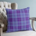 thumbnail image 4 of Pillow Covers 18x18 Set of 2, Buffalo Plaid Throw Pillow Covers Decorative Couch Cushion Cover, Purple Blue Farmhouse Gingham Striped Microfiber Soft Square Pillowcases for Bedroom Living Room Sofa, 4 of 9