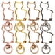 thumbnail image 1 of 20pcs en forma de gato Snap Keychain Clip Clip Snap Hook Key Rings Accesorios de llavero, 1 of 6