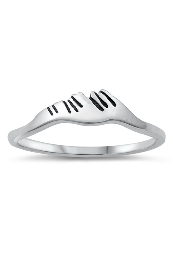 Abstract Mountain Range Ring .925 Sterling Silver Band Jewelry Female Male Unisex Size 9
