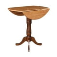 thumbnail image 5 of Pemberly Row 42" Round Dual Drop Leaf Pedestal Table in Brown, 5 of 8
