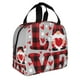 thumbnail image 2 of Balery Buffalo Plaid Love And Gnome Bolsa de Almuerzo Aislada – Caja de Almuerzo con Papel de Aluminio Grueso, Mantiene la Comida Fresca por 4 Horas, 2 of 8