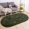 thumbnail image 2 of Homore Ultra Soft Modern Oval Rugs for Bedroom,2.6' x 5.3',Olive, 2 of 7