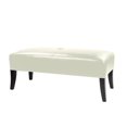 thumbnail image 3 of CorLiving Antonio White Bonded Leather 46" Wide Bench, 3 of 4
