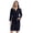 Navy, variant on Women Fashion Robe Brushed Hoodie Bathrobe Long Sleeve Sleepwear Loose Housecoat Open Front Night Gowns 2025 Fall Winter Bathrobes Casual Spa Robes Soft Pajama Clothes