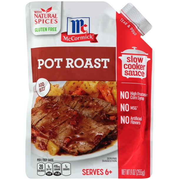 Mccormick Slow Cooker Pot Roast Slow Cooker Sauce With Caramelized Onion Cracked Black Pepper 9 Oz Walmart Com Walmart Com