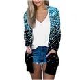 thumbnail image 1 of DecSea Cardigan en Maille Gaufrée à Manches Longues Ouvert pour Femmes Automne 2024 avec Poches, 1 of 4