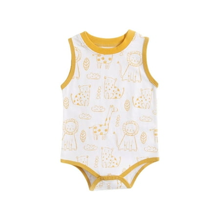

Summer Baby Lovely Cartoon Clothes Outwear Cartoon Baby Onesie Cotton Baby Harness Animal Printed Cartoon Crawling Lovely Cartoon Clothes Outwear