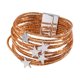 thumbnail image 3 of Pulsera tipo brazalete para niña, pulsera apilable, artículos para fiestas, multifuncional . Champán, 3 of 8