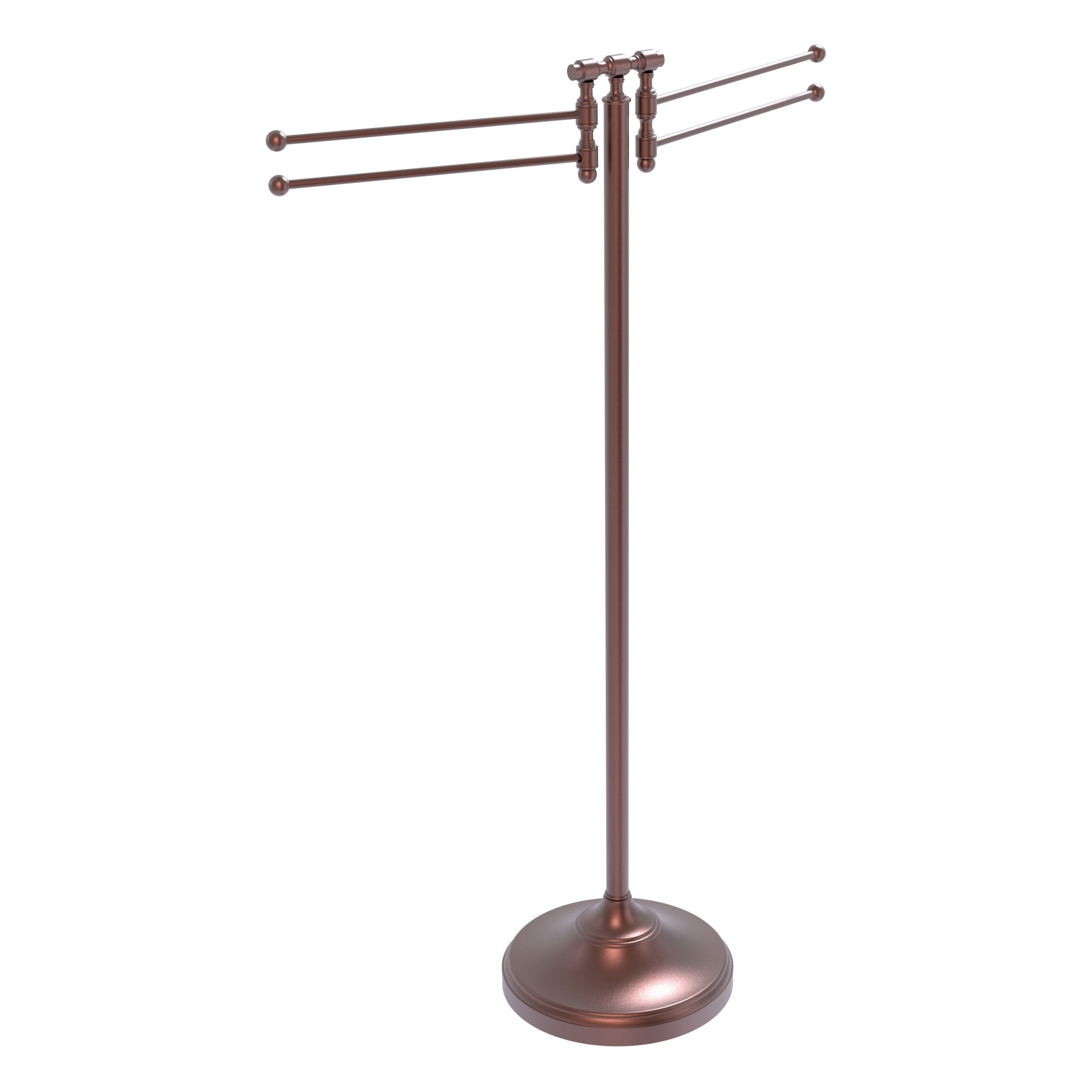 Towel Stand with 4 Pivoting Swing Arms in Antique Copper