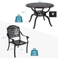 thumbnail image 7 of Outdoor Furniture Dining Set 5 Piece Bistro Set All-Weather Rust-Resistant Cast Aluminum Patio Table and Chairs Furniture, 7 of 7