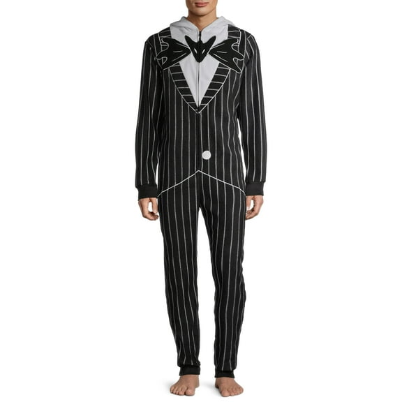 Disney, Adult Mens, Nightmare Before Christmas Jack Pajamas Union Suit, Sizes S-XL