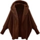 thumbnail image 1 of Chaqueta polar con capucha para mujer, cárdigan de felpa para exteriores, chaquetas polares largas y esponjosas para mujer, abrigo de otoño e invierno, suéter abierto por delante, chaqueta, 1 of 3