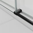 thumbnail image 5 of KPUY Frameless 55" - 60" x 76" Stainless Steel Shower Door With 5/16" Tempered Clear Glass, Nano Explosion-Proof Film, Matte Black, 5 of 10