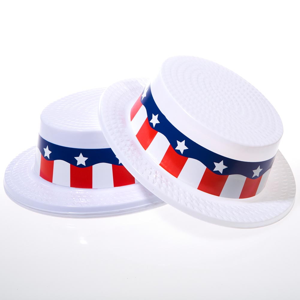 Adult Skimmer Hat W/Red/White/Blue Band Apparel Accessories 12