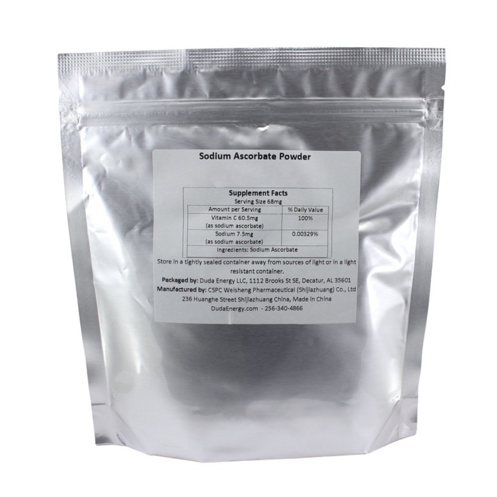 Sodium Ascorbate Powder, 2 lb Bag Food Grade FCC USP BIoActive NonGMO