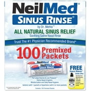 NeilMed Sinus Rinse All Natural Relief 100 Regular Mixture Packets (Pack of 2)