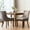 Beige+Black, variant on Ultra Side Dining Chair (2pcs) - Gray Fabric With Solid Wood Legs & Stylish Bronze Nail Head (2) Robust Firm Distinctive