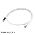 thumbnail image 4 of Uxcell 6 Feet RG6 Coax Cable F Type Male to F Type Female Coaxial Cable Plastic White 2pcs, 4 of 4