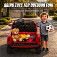 thumbnail image 5 of RAM 24V Kids Ride on Truck Cars, Ride on Toys with Remote Control, Electric Car for Kids 2 Seater, Powered Toddler Car with Bluetooth MP3 4 Wheels Suspension for Boys Girls, Red, 5 of 8
