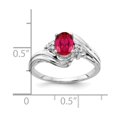 thumbnail image 2 of Primal Gold 14 Karat White Gold 7x5mm Oval Ruby and Diamond Ring, 2 of 3
