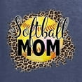 thumbnail image 2 of Softball Mom Animal Print Girl Sports Unisex Crewneck Graphic Sweatshirt, Vintage Heather Navy, Large, 2 of 4
