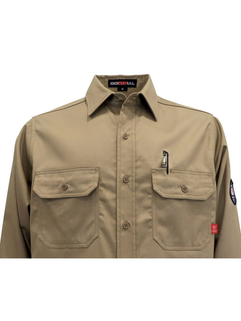 BOCOMAL Flame Resistant Welding Shirt, Lightweight FR