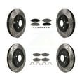 thumbnail image 1 of Transit Auto Front Rear Coated Drilled Slotted Disc Brake Rotors and Ceramic Pads Kit for Car Ford Mustang KDC-100639, 1 of 11