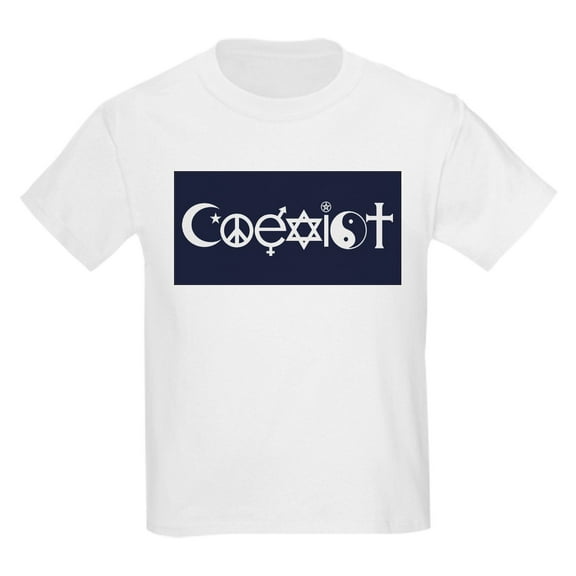 CafePress - Coexist T Shirt - Light T-Shirt Kids XS-XL