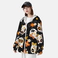thumbnail image 5 of Kll Cat Skulls And Flowers Print Men'S Women’s Upf 50+ Sun Protection Outdoor Hoodie Jacket Long Sleeve Fishing Hiking Performance Shirt- Xx-Large, 5 of 8