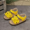 thumbnail image 2 of Gubotare Baby Sandals Walking Kid's Boy's Girl's Soft Sole Close Toe Sport Beach Sandals (Toddler/Little Kid) Size 6 (Yellow,Toddler 6), 2 of 7