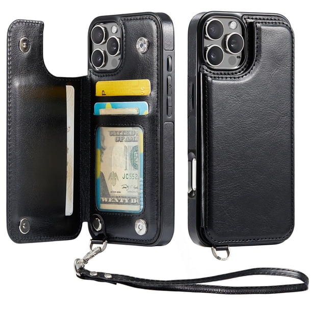 Funda cartera Wefor para iPhone 16 Pro con soporte para tarjetas y RFID