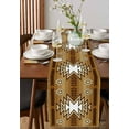 thumbnail image 4 of Brown Southwest Table Runner 70 Inches, Western Rustic Ethnic Mexican Aztec Bed Runner Dresser Scarves Tabletop for Indoor Outdoor Parties/Ceremony/Banquet, 13" x 70", 4 of 8