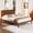 Brown, variant on Harper & Bright Designs Full Size Bamboo Wood Platform Bed, Full Simple Bed Frame with Headboard and Wood Slat Metal Support, No Box Spring Needed, for Bedroom, Chocolate