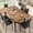 Walnut, variant on ANPOO 7 Pieces Dining Table & Chairs Set for 4-8 People, 71 Inch Kitchen Table with 6 Chairs, Rectangle Dining Table with Metal Legs for Dining Room, Living Room
