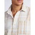 thumbnail image 4 of Free Assembly Men's Brushed Cotton Twill Button Front Shirt with Long Sleeves, Sizes XS-3XL, 4 of 5