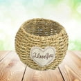 thumbnail image 2 of Round Willow Wicker Basket Portable Flower Planter Rattan Vase Container, Pastoral Style, 12x11cm, No Handle, 2 of 7