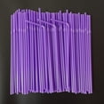 thumbnail image 1 of Nvzi 200Pcs Of Disposable Plastic With Extended Bendable Juice Drink Milk Tea Straw-Purple, 1 of 5