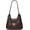 Coffee, variant on Retro Stylish PU Leather Hobo bag Tote Commute Purses Large Crossbody Purses Convertible Bags