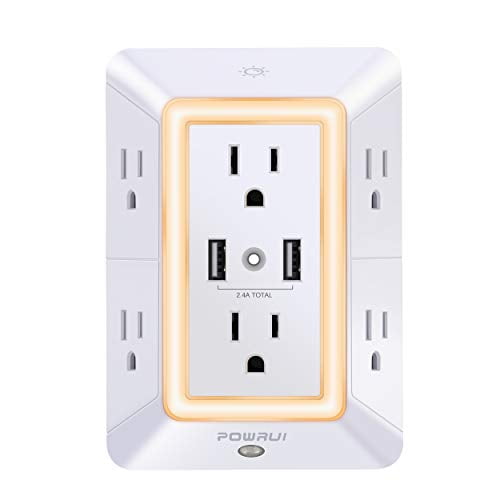 Electrical Plug Wall USB Plate Electrical Outlet Receptacles,Surge Protector