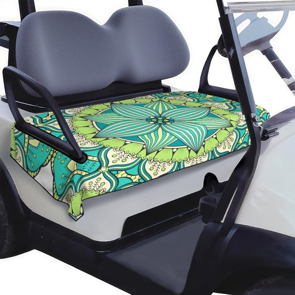 Vibrant Mandala Print Golf Cart Seat Cover 51" x 31" - Premium Towel for EZGO Club Car Yamaha Front Seat
